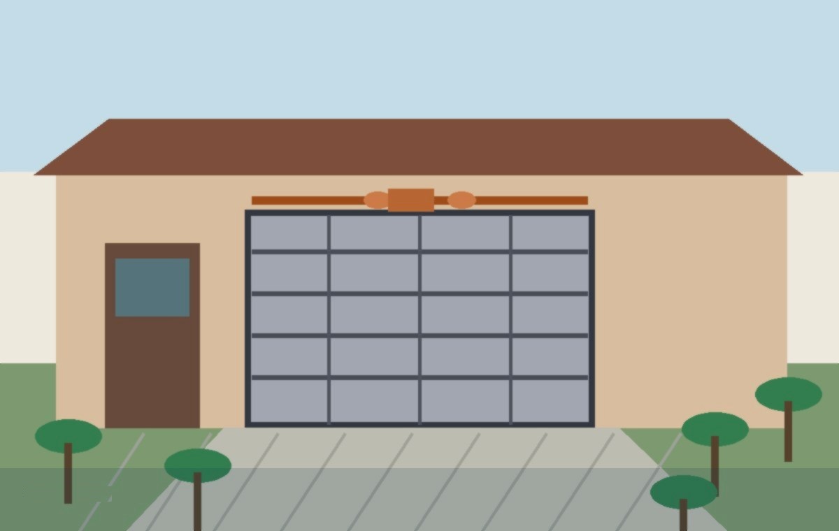 Garage door torsion spring gap check at a Hedwig Village Texas home
